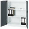 Armoire de bureau, 3OH, verrouillable, avec portes en applique, L 950 mm, gris basalte/blanc trafic