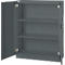 Armoire de bureau, 3OH, verrouillable, avec portes en applique, L 950 mm, gris basalte