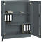 Armoire de bureau, 3OH, verrouillable, avec portes en applique, L 950 mm, gris basalte
