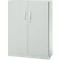 Armoire de bureau, 3OH, verrouillable, avec portes en applique, L 950 mm, gris clair