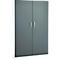 Armoire de bureau, 5 HC, verrouillable, avec portes en applique, L 1200 mm, blanc trafic