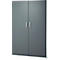 Armoire de bureau, 5 HC, verrouillable, avec portes en applique, L 1200 mm, blanc trafic