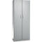 Armoire de bureau, 5 HC, verrouillable, avec portes en applique, L 800 mm, alu blanc