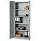 Armoire de bureau, 5 HC, verrouillable, avec portes en applique, L 800 mm, alu blanc