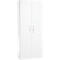 Armoire de bureau, 5 HC, verrouillable, avec portes en applique, L 800 mm, blanc trafic