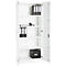 Armoire de bureau, 5 HC, verrouillable, avec portes en applique, L 800 mm, blanc trafic