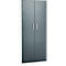 Armoire de bureau, 5 HC, verrouillable, avec portes en applique, L 800 mm, gris basalte/blanc trafic