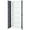 Armoire de bureau, 5 HC, verrouillable, avec portes en applique, L 800 mm, gris basalte/blanc trafic