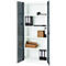 Armoire de bureau, 5 HC, verrouillable, avec portes en applique, L 800 mm, gris basalte/blanc trafic