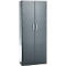 Armoire de bureau, 5 HC, verrouillable, avec portes en applique, L 800 mm, gris basalte