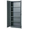 Armoire de bureau, 5 HC, verrouillable, avec portes en applique, L 800 mm, gris basalte