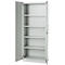 Armoire de bureau, 5 HC, verrouillable, avec portes en applique, L 800 mm, gris clair
