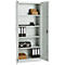 Armoire de bureau, 5 HC, verrouillable, avec portes en applique, L 800 mm, gris clair