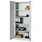 Armoire de bureau, 5 HC, verrouillable, avec portes en applique, L 800 mm, gris clair