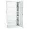 Armoire de bureau, 5 HC, verrouillable, avec portes en applique, L 950 mm, blanc trafic