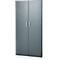 Armoire de bureau, 5 HC, verrouillable, avec portes en applique, L 950 mm, gris basalte/blanc trafic