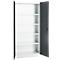 Armoire de bureau, 5 HC, verrouillable, avec portes en applique, L 950 mm, gris basalte/blanc trafic