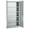 Armoire de bureau, 5 HC, verrouillable, avec portes en applique, L 950 mm, gris clair