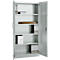 Armoire de bureau, 5 HC, verrouillable, avec portes en applique, L 950 mm, gris clair