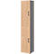 Armoire de bureau TEMPIO, en bois, 2 portes, 6 OH, L 400 x P 340 x H 2130 mm, anthracite/chêne caryer