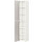 Armoire de bureau TEMPIO, en bois, 2 portes, 6 OH, L 400 x P 340 x H 2130 mm, blanc/béton