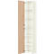 Armoire de bureau TEMPIO, en bois, 2 portes, 6 OH, L 400 x P 340 x H 2130 mm, blanc/chêne Sonoma