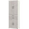 Armoire de bureau TEMPIO, en bois, 4 portes, 2 tiroirs, 6 OH, L 800 x P 340 x H 2130 mm, blanc/béton