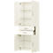 Armoire de bureau TEMPIO, en bois, 4 portes, 2 tiroirs, 6 OH, L 800 x P 340 x H 2130 mm, blanc/blanc