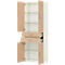 Armoire de bureau TEMPIO, en bois, 4 portes, 2 tiroirs, 6 OH, L 800 x P 340 x H 2130 mm, blanc/chêne Sonoma