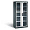 Armoire de charge de batterie Basic de C+P avec fenêtre en verre acrylique, H 1950 x L 930 x P 500 mm, anthracite/gris clair