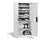 Armoire de charge de batterie Comfort de C+P avec portes en tôle pleine, H 1950 x L 930 x P 500 mm, gris clair