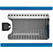 Armoire de charge pour Notebook Good Connections GEMMA N16, transformable en chariot de charge, pour 16 appareils, douilles Schuko, verrouillable, puissance 2300 W, blanc-bleu