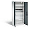 Armoire de charge sur batterie Basic de C+P avec portes en tôle pleine, H 1950 x L 930 x P 500 mm, gris clair/anthracite
