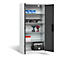 Armoire de charge sur batterie Basic de C+P avec portes en tôle pleine, H 1950 x L 930 x P 500 mm, gris clair/anthracite