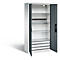 Armoire de charge sur batterie Basic de C+P avec portes en tôle pleine, H 1950 x L 930 x P 500 mm, gris clair/anthracite