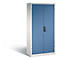 Armoire de charge sur batterie Basic de C+P avec portes en tôle pleine, H 1950 x L 930 x P 500 mm, gris clair/bleu lointain