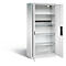 Armoire de charge sur batterie Basic de C+P avec portes en tôle pleine, H 1950 x L 930 x P 500 mm, gris clair