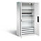Armoire de charge sur batterie Basic de C+P avec portes en tôle pleine, H 1950 x L 930 x P 500 mm, gris clair