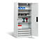 Armoire de charge sur batterie Basic de C+P avec portes en tôle pleine, H 1950 x L 930 x P 500 mm, gris clair