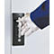 Armoire de charge sur batterie Comfort de C+P avec portes en tôle pleine, H 1950 x L 930 x P 500 mm, gris clair/vert réséda