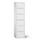 Armoire de chargement des batteries, 6 compartiments avec serrure à cylindre, tôle d'acier gris clair RAL 7035/gris clair RAL 7035