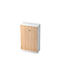 Armoire de classement 3 HC, l. 800 x P 420 x H 1270 mm, verrouillable, blanc/chêne