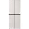 Armoire de classement Aalborg, 2 portes, 4 tablettes, patins de meuble, panneau de particules mélaminé, L 810 x P 400 x H 1970 mm, cachemire