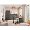 Armoire de classement Aalborg, 2 portes, 4 tablettes, patins de meuble, panneau de particules mélaminé, L 810 x P 400 x H 1970 mm, graphite