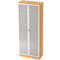Armoire de classement avec portes vitrées ULM, 5 HC, l. 800 x P 420 x H 2004 mm, coloris hêtre