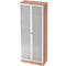 Armoire de classement avec portes vitrées ULM, 5 HC, l. 800 x P 420 x H 2004 mm, coloris noyer