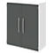 Armoire de classement BARI, 3 hauteurs de classeurs, 2 tablettes, l. 819 x P 430 x H 1117 mm, blanc/anthracite