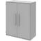 Armoire de classement BARI, 3 hauteurs de classeurs, 2 tablettes, l. 819 x P 430 x H 1117 mm, gris clair