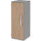 Armoire de classement BARI, 3 HC, 2 étagères, charnière de porte côté gauche, l. 427 x P 430 x H 1117 mm, coloris chêne/gris moyen