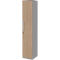 Armoire de classement BARI, 6 hauteurs de classeurs, 5 tablettes, serrure, charnière de porte côté droit, l. 427 x P 430 x H 2174 mm, coloris érable/gris mat